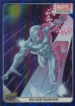 2023 Upper Deck Marvel Platinum - Blue Rainbow #93 Silver Surfer Front