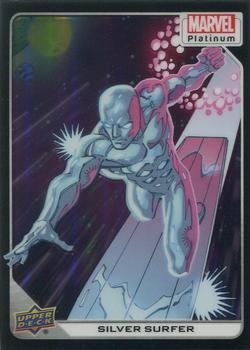 2023 Upper Deck Marvel Platinum - Black Rainbow #93 Silver Surfer Front