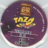 1996 Frito-Lay Star Wars Trilogy Special Edition Tazos #95 Princess Leia & R2-D2 Back