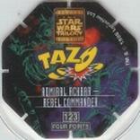 1996 Frito-Lay Star Wars Trilogy Special Edition Tazos #123 Admiral Achbar - Rebel Commander Back