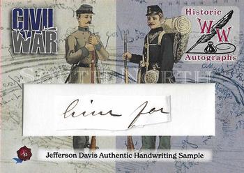 2023 Historic Autographs Civil War - Written Word Relic #NNO Jefferson Davis Front