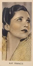 1939 Abdulla & Co. Screen Stars - Successors Clause #25 Kay Francis Front