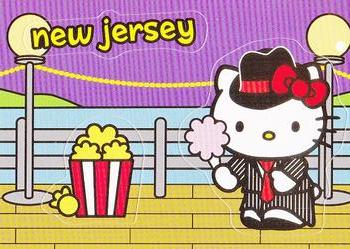 2013 Upper Deck Hello Kitty America The Beautiful Stickers Series 2 #NNO New Jersey Front