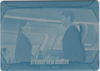 2023 Rittenhouse Star Trek: Strange New Worlds Season One - Printing Plates Cyan #26 Spock Amok Front