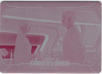2023 Rittenhouse Star Trek: Strange New Worlds Season One - Printing Plates Magenta #26 Spock Amok Front