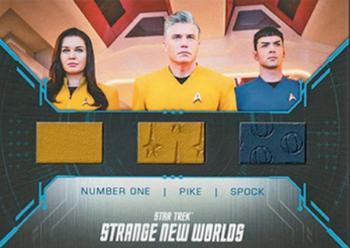 2023 Rittenhouse Star Trek: Strange New Worlds Season One - Triple Relics #TRC01 Captain Pike / Number One / Spock Front