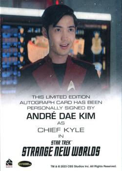 2023 Rittenhouse Star Trek: Strange New Worlds Season One - Autographs Full Bleed #NNO Andre Dae Kim Back