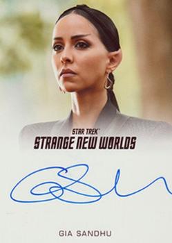 2023 Rittenhouse Star Trek Strange New Worlds Season One - Autographs Full Bleed #NNO Gia Sandhu / T'Pring Front