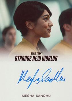 2023 Rittenhouse Star Trek Strange New Worlds Season One - Autographs Full Bleed #NNO Megha Sandhu / Lt. Angela Martine Front