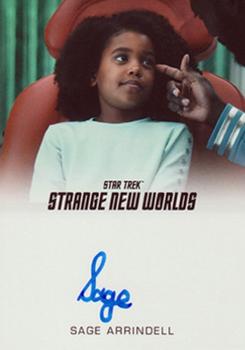2023 Rittenhouse Star Trek: Strange New Worlds Season One - Autographs Full Bleed #NNO Sage Arrindell Front