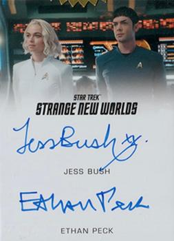2023 Rittenhouse Star Trek Strange New Worlds Season One - Dual Autographs #NNO Ethan Peck / Jess Bush Front