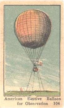 1920 Mayfair Novelty World War Leaders & Insignia (W545) #104 American Captive Balloon for Observation Front