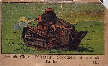 1920 Mayfair Novelty World War Leaders & Insignia (W545) #106 French Chars D’Assult Speediest of French Tanks Front