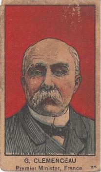 1920 Mayfair Novelty World War Leaders & Insignia (W545) #30 Georges Clemenceau Front