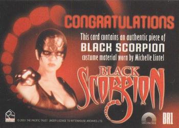 2001 Rittenhouse Black Scorpion #BR1 Michelle Lintel Back