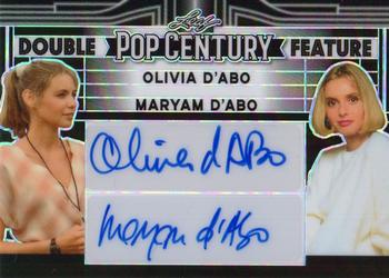 2023 Leaf Metal Pop Century - Double Feature Autographs Prismatic Black #DF-18 Olivia d'Abo / Maryam d'Abo Front