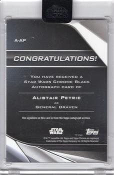 2023 Topps Chrome Black Star Wars - Autographs #A-AP Alistair Petrie Back