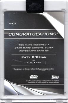 2023 Topps Chrome Black Star Wars - Autographs #A-KO Katy O'Brian Back