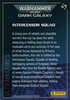 2022 Panini Warhammer 40,000 – Dark Galaxy #5 Intercessor Squad Back