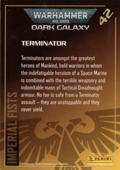 2022 Panini Warhammer 40,000 – Dark Galaxy #42 Terminator Back