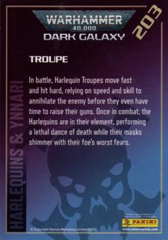 2022 Panini Warhammer 40,000 – Dark Galaxy #203 Troupe Back
