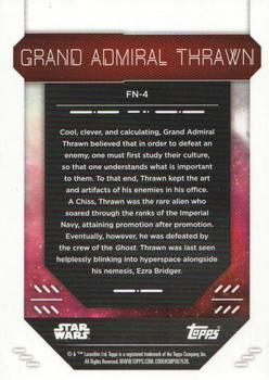 2023 Topps Finest Star Wars #FN-4 Grand Admiral Thrawn Back