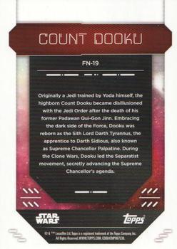 2023 Topps Finest Star Wars #FN-19 Count Dooku Back