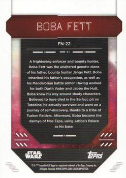 2023 Topps Finest Star Wars #FN-22 Boba Fett Back