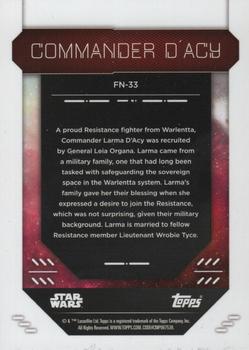 2023 Topps Finest Star Wars #FN-33 Commander D'Acy Back