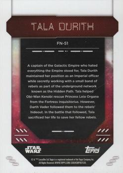 2023 Topps Finest Star Wars #FN-51 Tala Durith Back