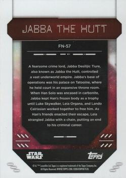 2023 Topps Finest Star Wars #FN-57 Jabba the Hutt Back