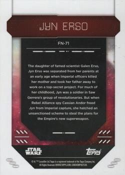 2023 Topps Finest Star Wars #FN-71 Jyn Erso Back