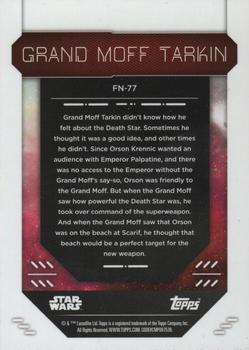 2023 Topps Finest Star Wars #FN-77 Grand Moff Tarkin Back