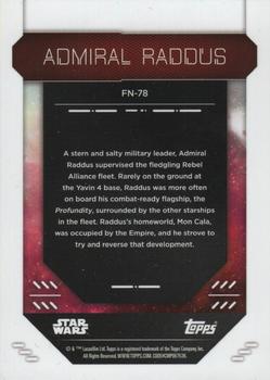 2023 Topps Finest Star Wars #FN-78 Admiral Raddus Back