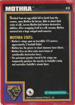 1994 Trendmasters Godzilla: King of the Monsters #3 Mothra Back