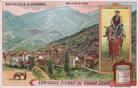 1912 Liebig Republique D'Andorre (Republic of Andorra) (French Text) (F1059, S1059) #NNO San Julia de Loria Front