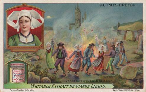 1912 Liebig Au Pays Breton (In Brittany) (French Text) (F1039, S1038) #NNO Les danses de la Saint-Jean Front