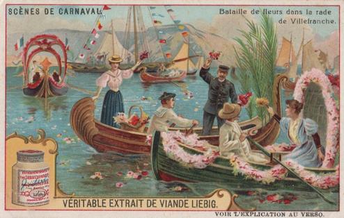 1910 Liebig Scenes de carnaval (Carnival Scenes) (French Text) (F985, S986) #NNO Bataille de fleaurs dans la rade de Villefranche Front