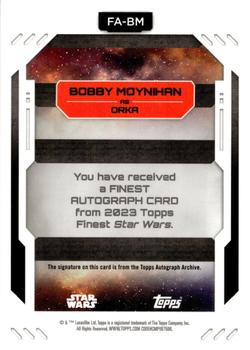 2023 Topps Finest Star Wars - Finest Autographs #FA-BM Bobby Moynihan Back