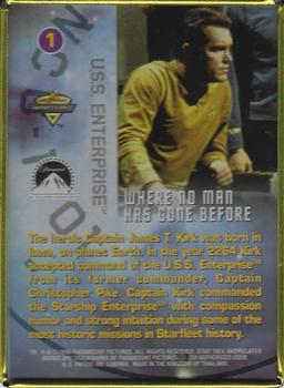 1996 Star Trek The Original Series 30th Anniversary #1 Captain James T. Kirk Back
