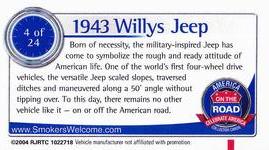 2004 Doral Celebrate America On The Road #4 1943 Willys Jeep Back