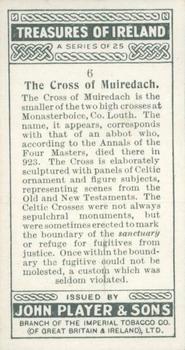 1930 Player's Treasures of Ireland #6 The Cross of Muiredach Back