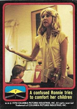 1978 Scanlens Close Encounters of the Third Kind #7 A confused Ronnie tries to comfort her children Front