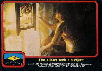 1978 Scanlens Close Encounters of the Third Kind #20 The aliens seek a subject Front