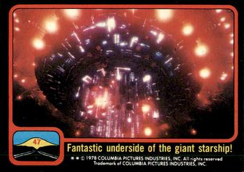 1978 Scanlens Close Encounters of the Third Kind #47 Fantastic underside of the giant starship! Front