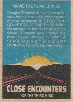 1978 Scanlens Close Encounters of the Third Kind #53 Aliens walk among the humans! Back