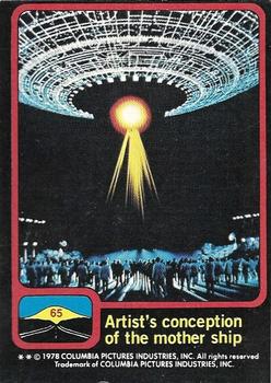 1978 Scanlens Close Encounters of the Third Kind #65 Artist's conception of the mother ship Front