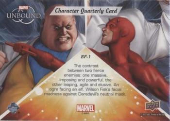 2022 Upper Deck Marvel Unbound - Battle Scenes Quarterly Achievements #BP-1 Daredevil vs Wilson Fisk Back