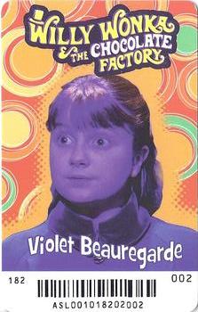 2018 Elaut Willy Wonka & The Chocolate Factory - Barcode #002 Violet Beauregarde Front