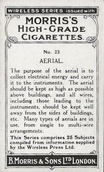 1923 Morris's Wireless Series #23 Areal Back
